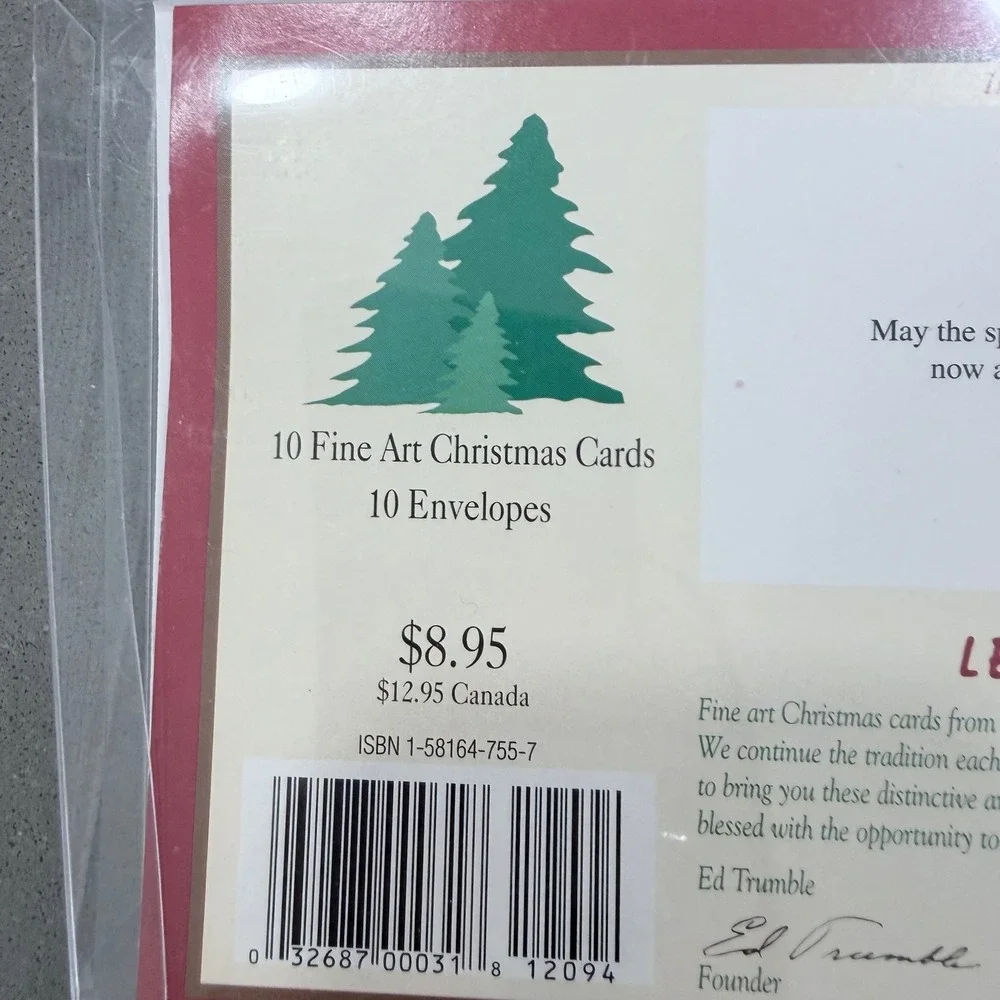 Leanin' Tree Christmas Cards Charles H Pabst Desert Mountain Saguaro Set of  8